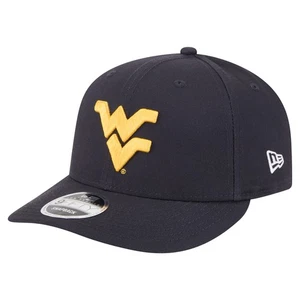 Men's-New Era Navy West Virginia Mountaineers Low Profile 9FIFTY Snapback Hat - Picture 1 of 5