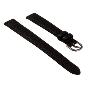 Leather Wrist Band Watch Band, Leather, Nivrel, Black, Waterproof, 14 MM - Picture 1 of 2