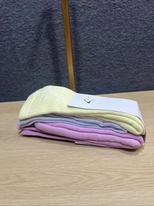 Gymshark Unisex Erwachsene Frottee Strick Crew-Socken 3er-Pack Refresh gelb Large neu mit Etikett - Bild 1 von 5