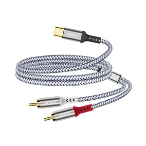 Cable de audio USB C a 2 RCA, cable adaptador macho conector tipo C a RCA, USB C 2 macho  - Imagen 1 de 9