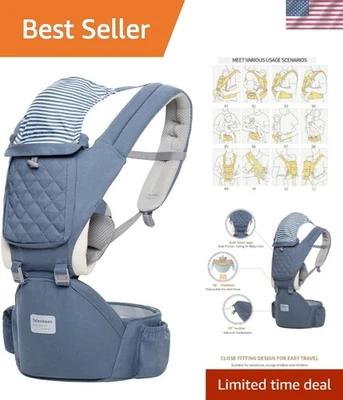 Эргономичная детская переноска с поясничной поддержкой - дышащая всесезонная комфортная - Изображение 1 из 4