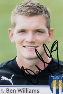 COLCHESTER UNITED: BEN WILLIAMS SIGNED 6x4 PORTRAIT PHOTO+COA - Picture 1 of 1