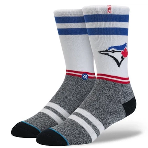 Men's Toronto Blue Jays MLB Baseball Stance Cooperstown Crew Socks - Size Large Cover