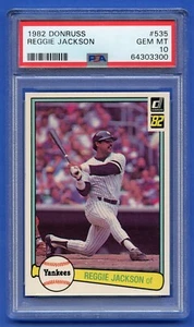 1982 REGGIE JACKSON PSA 10 GEM-MT HOF DONRUSS NEW YORK YANKEES PERFECT #535 RZC - Picture 1 of 3