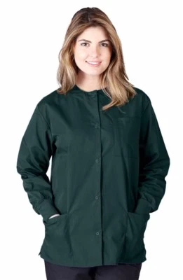 Unisex Medical Hospital Nursing Warm Up Top Scrubs Jackets 3-Pockets for Women - Image 1 of 4