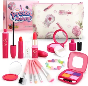 Girl Gifts Basic Pretend Makeup for Little Girls, Play Makeup for Kids 3-5, Fake - Picture 1 of 12