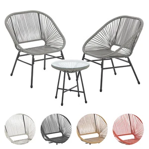 SVITA TULUM Balkon-Möbel 3-tlg. Garten-Möbel Set Balkonstühle mit Tisch - Bild 1 von 34