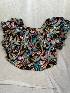 Camisa de mujer Terra & Sky 4X negra floral tropical  - Imagen 1 de 8
