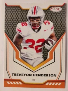 NFL Trading Card Football TreVeyon Henderson Ohio State Buckeyes 2024 Sage - Bild 1 von 2