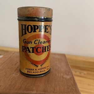 Vintage Hoppe's Gun Cleaning Patches No 2 .22 / 270 Caliber 1940 Full Tin Rare