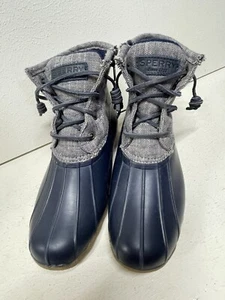 Sperry Top Sider women’s navy rain boots size 6 STS80509 EUC - Picture 1 of 7