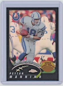 2002 Topps Chrome - Peyton Manning Weekly Wrap Up - Black Refractor /599 - Picture 1 of 2