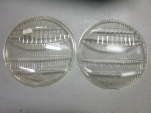 1935 Ford Script Twolite Headlight Lens 8" ~ Pair - Imagen 1 de 6