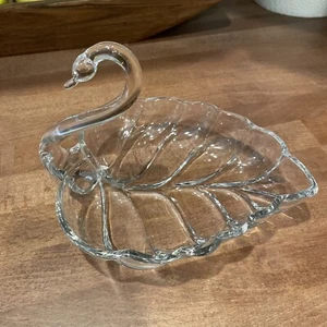 Schwan Klarglas Süßigkeitenschale 8”x6”x5” EUC - Bild 1 von 7