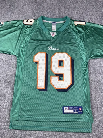 Reebok Miami Dolphins Jersey Adult Small Green Brandon Marshall #19 NFL On Field Cover