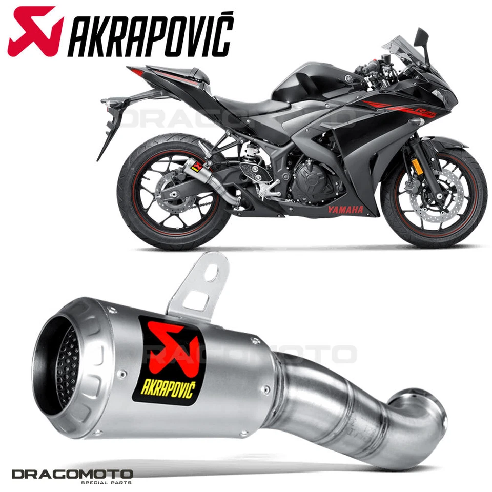 YAMAHA YZF-R25 R3 MT-03 Scarico AKRAPOVIC RC S-Y2SO11-AHCSS - Immagine 1 di 4