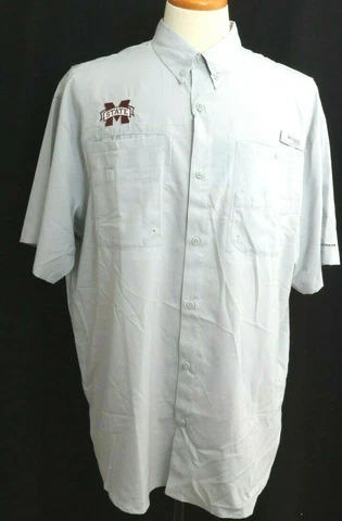 New Mississippi State Bulldogs Columbia PFG Tamiami Omni-Shade shirt Men's XL Cover