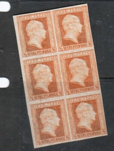 Prussia #2 Extra fine Mint Unused (No Gum) Block Of Six - Picture 1 of 1