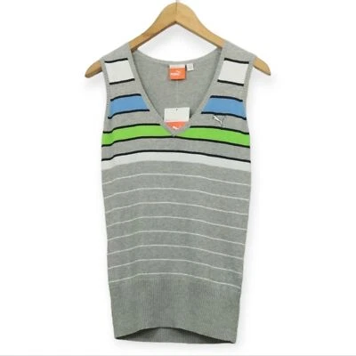Puma Sport Lifestyle Golf Athletic Knit V Neck Sweater Vest L - Image 1 of 4