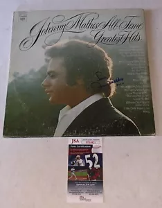 Johnny Mathis signed All-Time Greatest Hits Album Vinyl handsigniert JSA - Bild 1 von 2