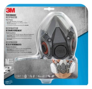3M PROJECT RESPIRATOR REUSABLE 1/2 FACE MULTI-PURPOSE, SIZE MEDIUM, FAST SHIPNG - Picture 1 of 4