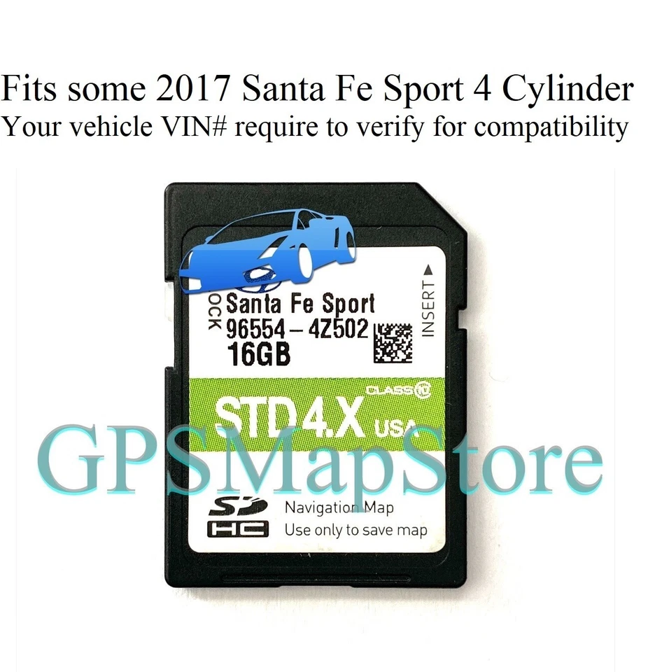 2017 Santa Fe Sport 4 Cylinder GPS Navigation Memory SD Card U.S CAN Map 4Z502 - Image 1 of 1