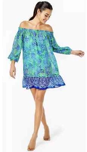 Lilly Pultizer Women's Size XXS Maribeth Cover-Up Keepin It Reel Cabana Green - Picture 1 of 10
