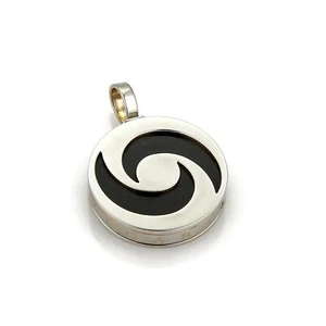 Bvlgari Bulgari Optical Spinning Onyx 18k White Gold & Steel Pendant - Picture 1 of 5