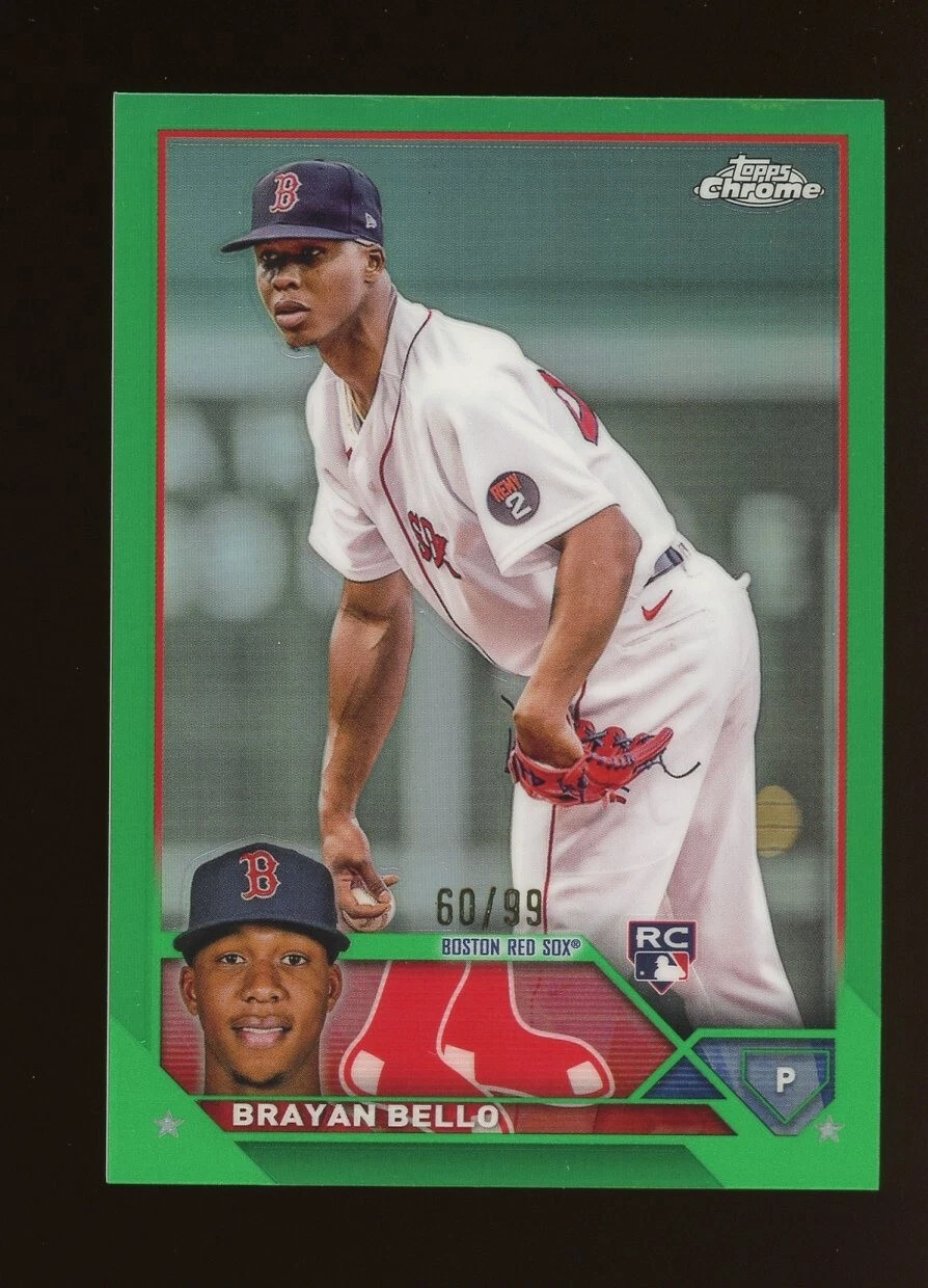 2023 Topps Chrome Green Refractor #57 Brayan Bello Red Sox RC Rookie 60/99