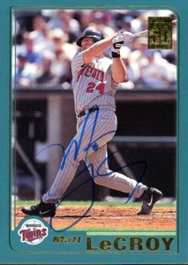 2001 Topps MATT LECROY Signed Card autograph AUTO TWINS BELTON, SC CLEMSON - Picture 1 of 1