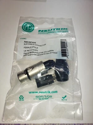 Neutrik NC3FXX -  XLR Female Nickel Connectors FEMALE 3 POLE - Image 1 of 3