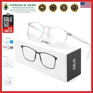 Premium Blue Light Blocking Glasses for Men & Women - Lightweight Crystal Frame - Picture 1 of 9
