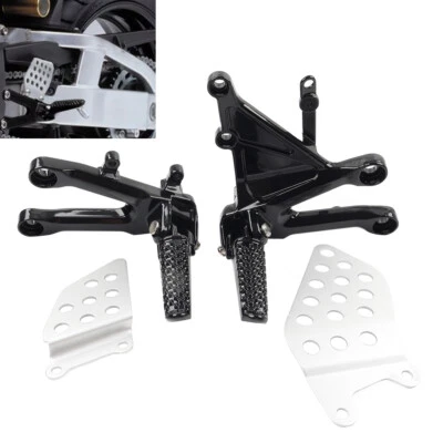 2pcs Black Front Driver Foot Pegs Footrest Bracket For Honda CBR1000RR 2004-2007 - Image 1 of 4