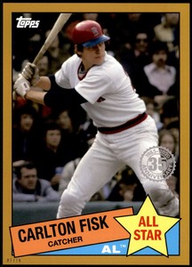 Carlton Fisk 2020 Topps 1985 35th Anniversary All-Stars 5x7 Gold #85AS-27 /10 Re
