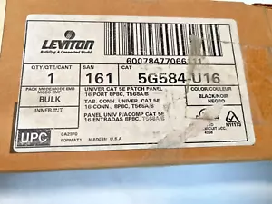 Leviton 5G584-U16 Univer Cat 5E Patch Panel 16 Port 8P8C T568A/B - Picture 1 of 3