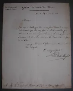 Duc De Choiseul. Garde Nationale Paris. Obtention de la Légion d’Honneur. 1820 - Picture 1 of 1
