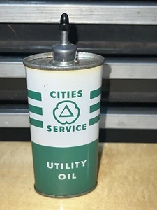 Vintage Cities Service Lead Top Utility Oil Can Handy Oiler 4 Oz - Picture 1 of 6