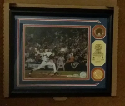 New York Mets John Maine Autograph Infield Dirt Photo Steiner Sports # 13 of 33 - Image 1 of 3