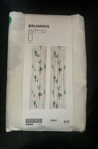 IKEA BRUMMIG Curtain Pair Multicolor Forest Pattern 47x98" Kids 905.325.08 New - Picture 1 of 2