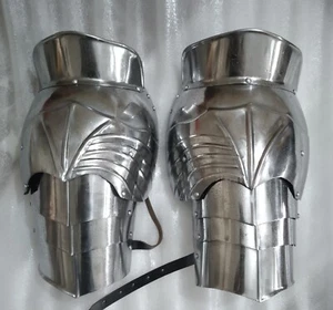 Medieval Knight Armor Pauldron Shoulder plate Steel LARP Warrior cosplay costume - Picture 1 of 3