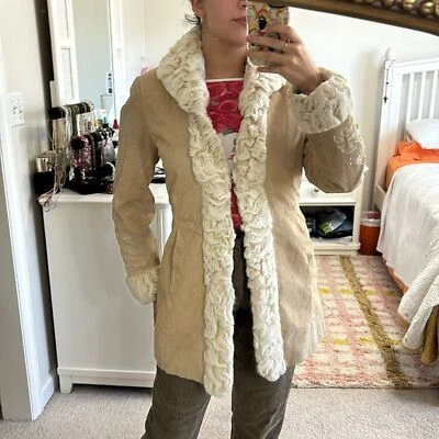 Chaqueta De Colección Mix It Penny Lane S Gamuza Cuero Genuino Bordado Piel Sintética Foto 1 de 4