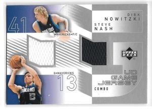 2002-03 Upper Deck UD Game Jerseys Combos 2 #DNSN Dirk Nowitzki Steve Nash - Picture 1 of 2