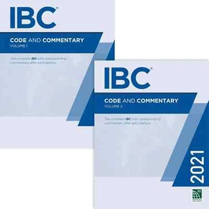 2021 IBC Code and Commentary Combo of Vol. 1 and 2 (By ICC, Brand New) - Picture 1 of 1