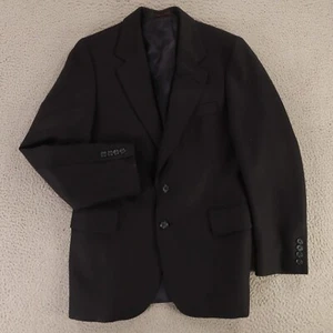 VINTAGE Twill Jacket M Blue 100% Wool Blazer Sport Coat 37S - Picture 1 of 17