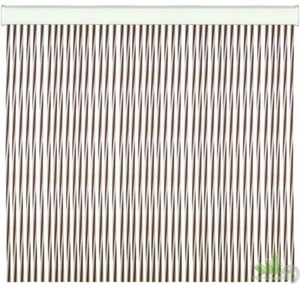 TENDA MOSCHIERA IN PVC PER PORTA INGRESSO FILI BEIGE MARRONE CM.100X220 TENDINA - Foto 1 di 1