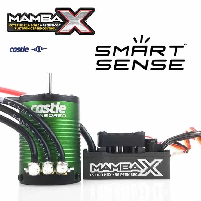 Castle Creations Mamba X 1/10 Sensored 25.2V Waterproof ESC & 1406-5700KV Motor - Image 1 of 4