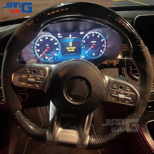 Carbon Fiber LED Alcantara Steering Wheel Fit Mercedes-Benz GLE 350 E Class - Picture 1 of 14