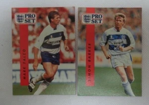 Pro Set Football Card QPR #185 Simon Barker #189 Mark Falco - Picture 1 of 2