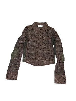 Blusa Camisa BYRON LARS BEAUTY MARK Talla 2 Perforada Recortada Manga Larga Encaje Foto 1 de 4