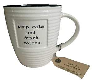 The Old Pottery Company Keep Calm and Drink Coffee Oversized Black & White Becher - Bild 1 von 4